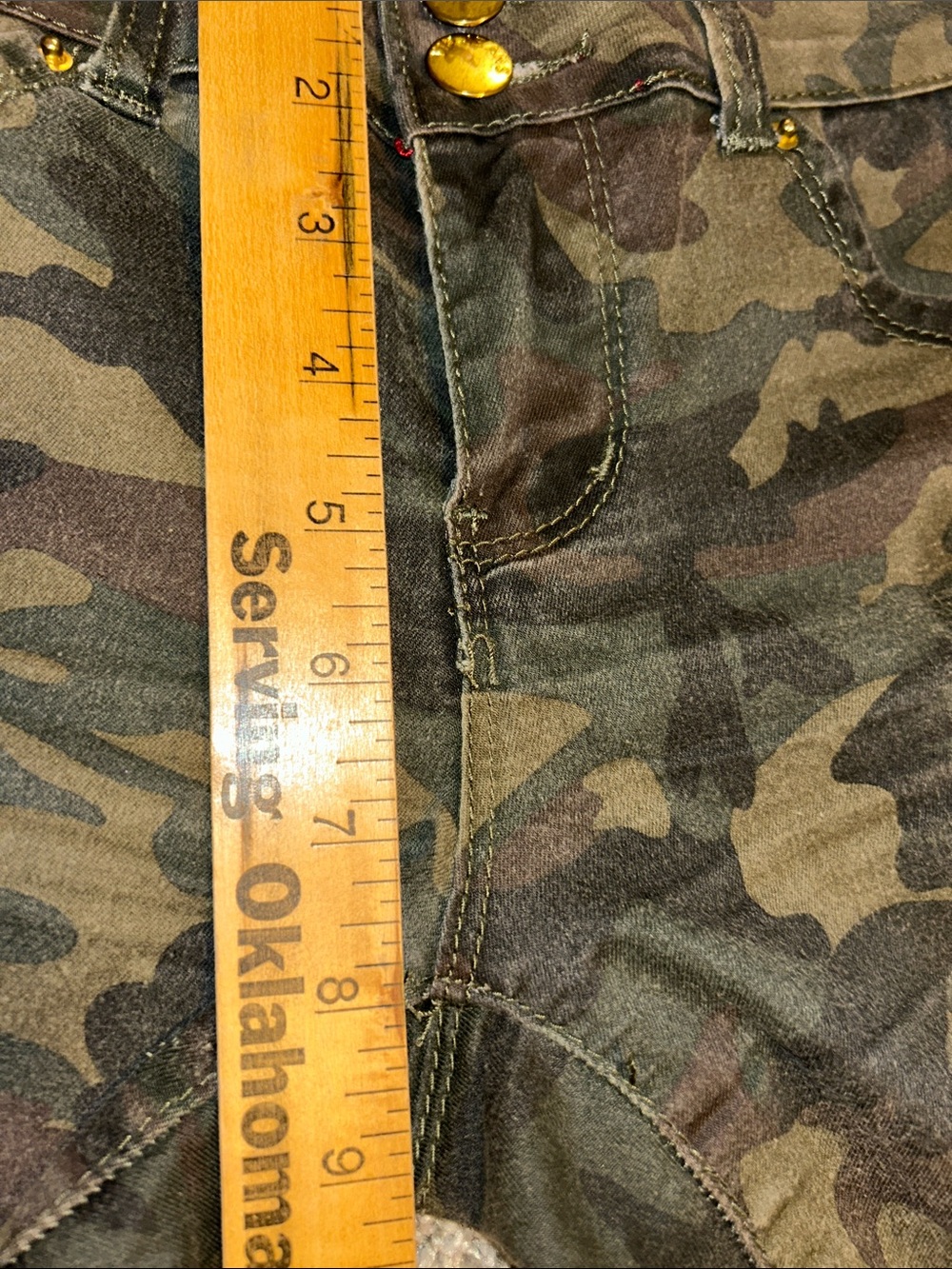 VIP Jeans Camo Waistband with White Logo and Red Stitching - Picture 4 of 7
